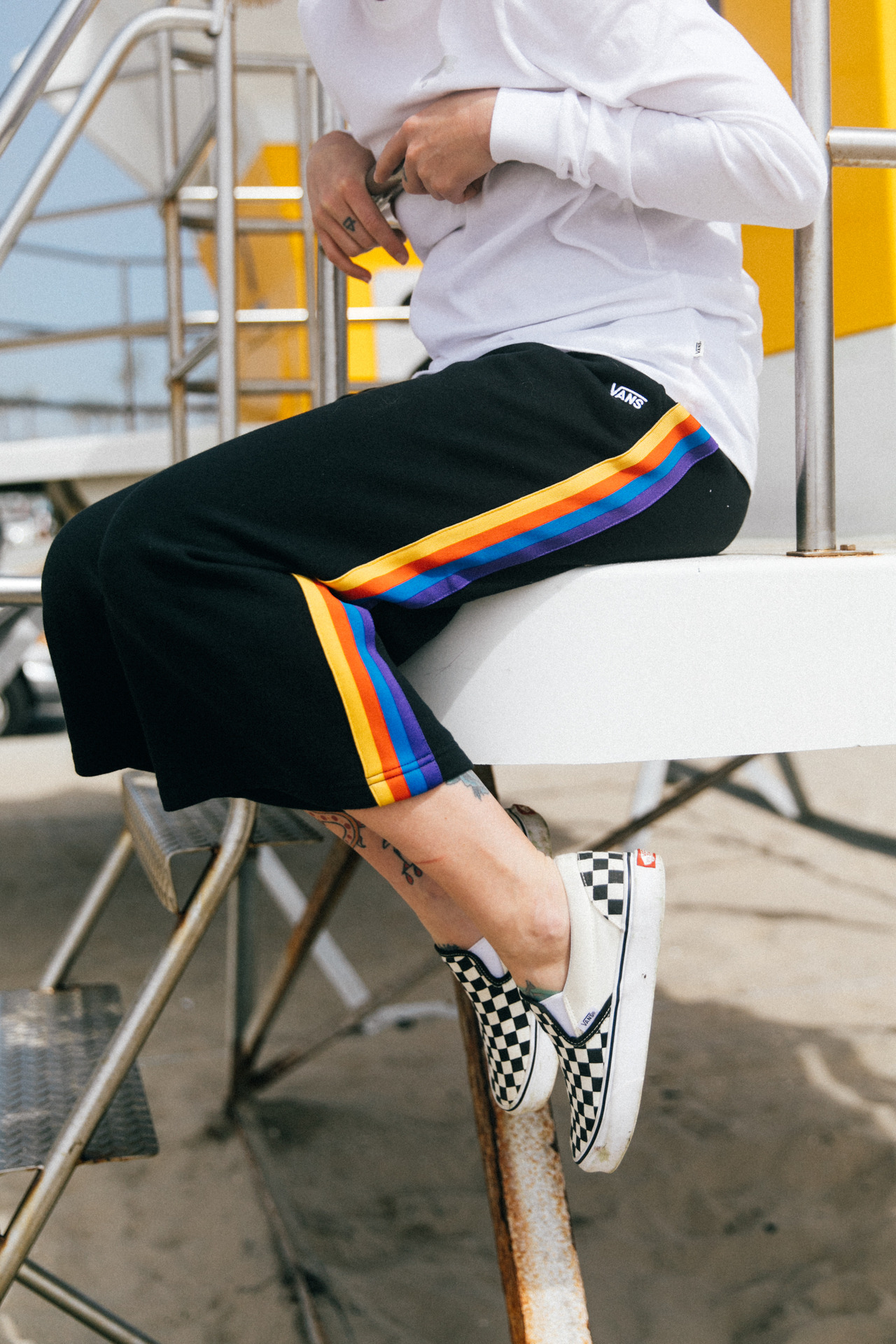 vans cropped pants