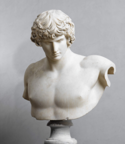 ganymedesrocks:Antinous, the Bithynian Greek youth and lover of Roman Emperor Hadrian, Stone Bust after the Antique.