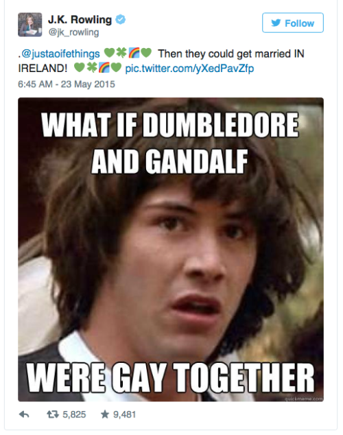 micdotcom: J.K. Rowling had the perfect response to Ireland legalizing same-sex marriage J.K. R