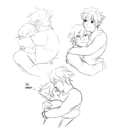 vani-e:  ｈｕｇｓI am sick so I drew quick soriku hugs to feel better