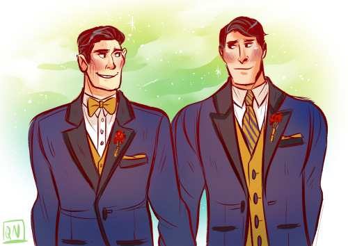 Sulu wedding! Hikaru and Ben getting married. I also have this head-canon that Ben’s the shy one.