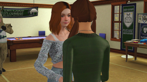 Teagan continued on with her first day trying to meet and make some friends. She met Ayana, who, tho