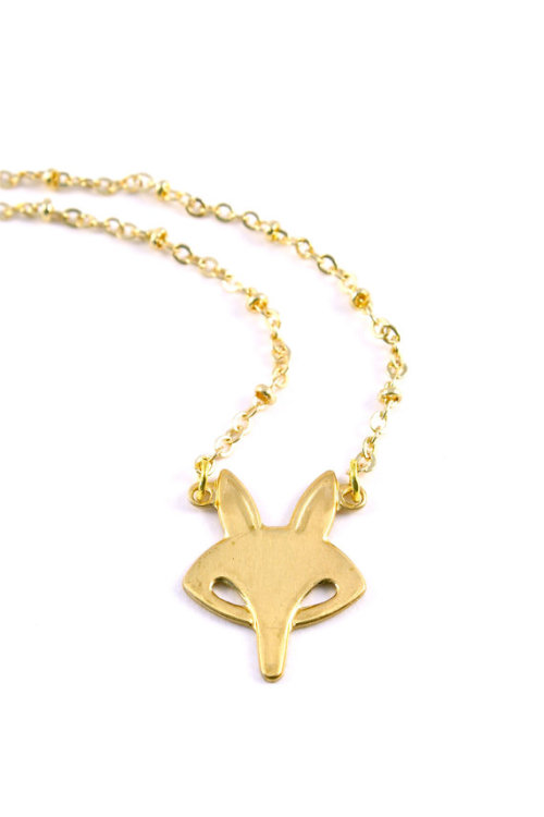 Golden Fox Necklace, $14.00