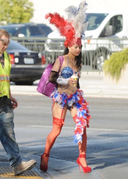 Saw her heading to Fremont Street last Friday