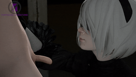 Porn photo pantslessanimations:   2B helping 9S with