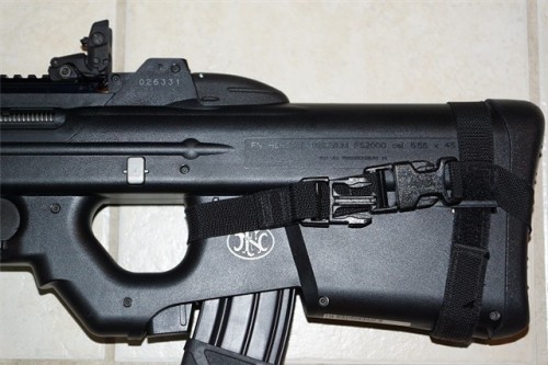gunrunnerhell:  FN FS2000 The civilian model of the F2000, this 5.56x45/.223 bullpup consists of a largely polymer shell. Early models had an factory scope with housing that matched the overall aesthetics of the rifle. Current models ditch the scope and