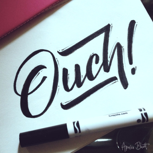 letterit:
“ Ouch!
I had some dental work done today, this is how I feel. Also maybe I shouldn’t have eaten more pani puri when I’m supposed to be eating soft foods only, my bad.
Oh, and I’m still new at this crayoligraphy stuff so please excuse the...