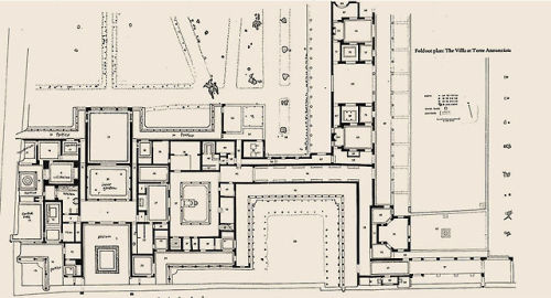 filmfixed:Villa Poppaea (Villa Oplontis), Oplontis, Italy - Entrance and front garden - Floor plan -