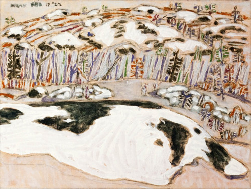 thunderstruck9: David Milne (Canadian, 1882-1953), Snow Patches III, 1922. Oil on canvas, 12 x 16.25