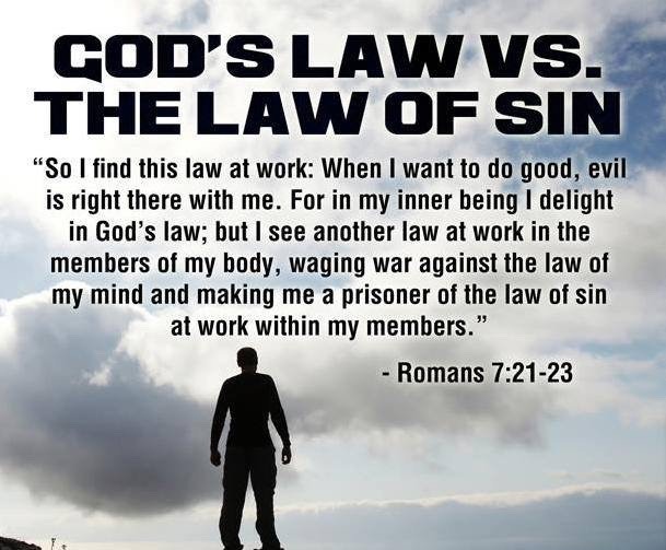 The Living... — Romans 7:21-23 (NIV) - So I find this law at...