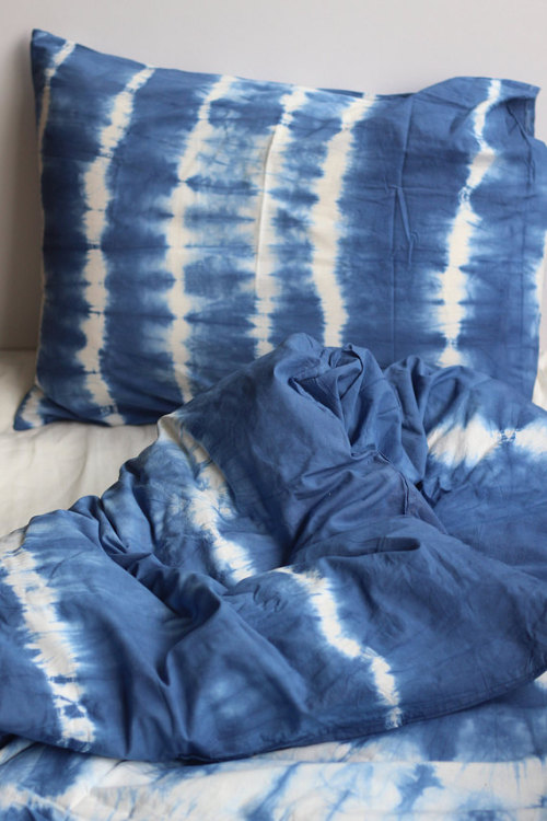 Shibori Indigo Bedding Set //ayatextilecraftworks