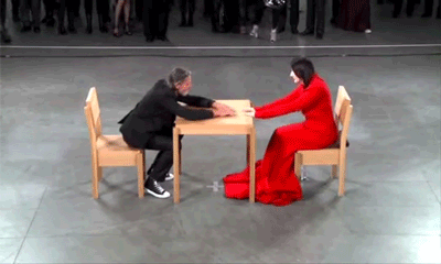 ohhkittykat78:  dimitriosalexis:  Marina Abramovic meets Ulay Marina Abramovic and Ulay started an intense love story in the 70s, performing art out of the van they lived in.When they felt the relationship had run its course, they decided to walk the