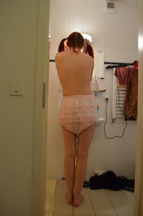 missprincessknickers: Sunday. Plastic Pants and Pigtails. A lovely sight.