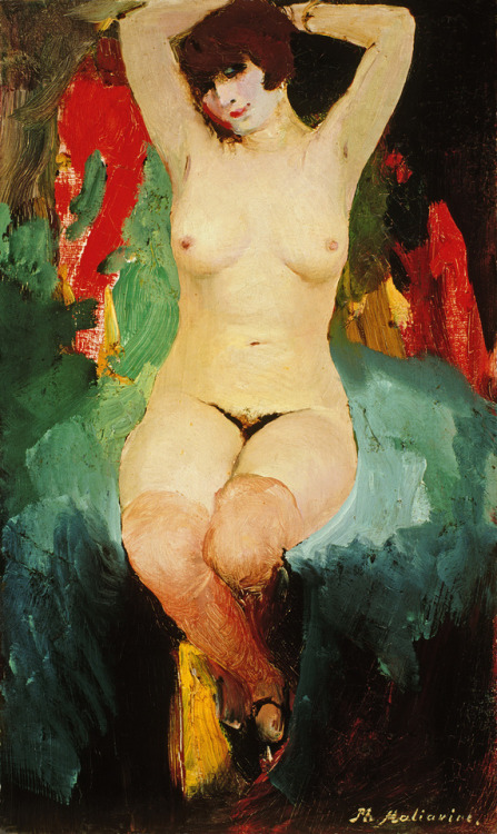 justineportraits:Philippe Maliavine       Femme nue    1910