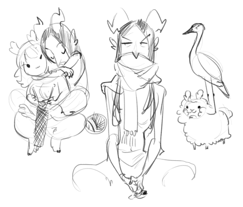 More Twitter sketch dumps! Chubby girl is mine, the tall lanky one belongs to @honeybits