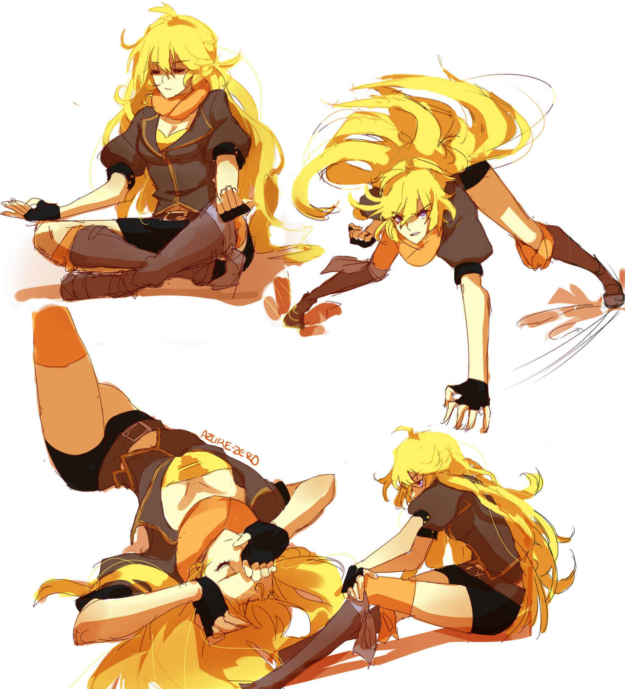 azure-zer0:Surprise! Even though I draw a lot of Weiss and Blake, Yang is my favourite