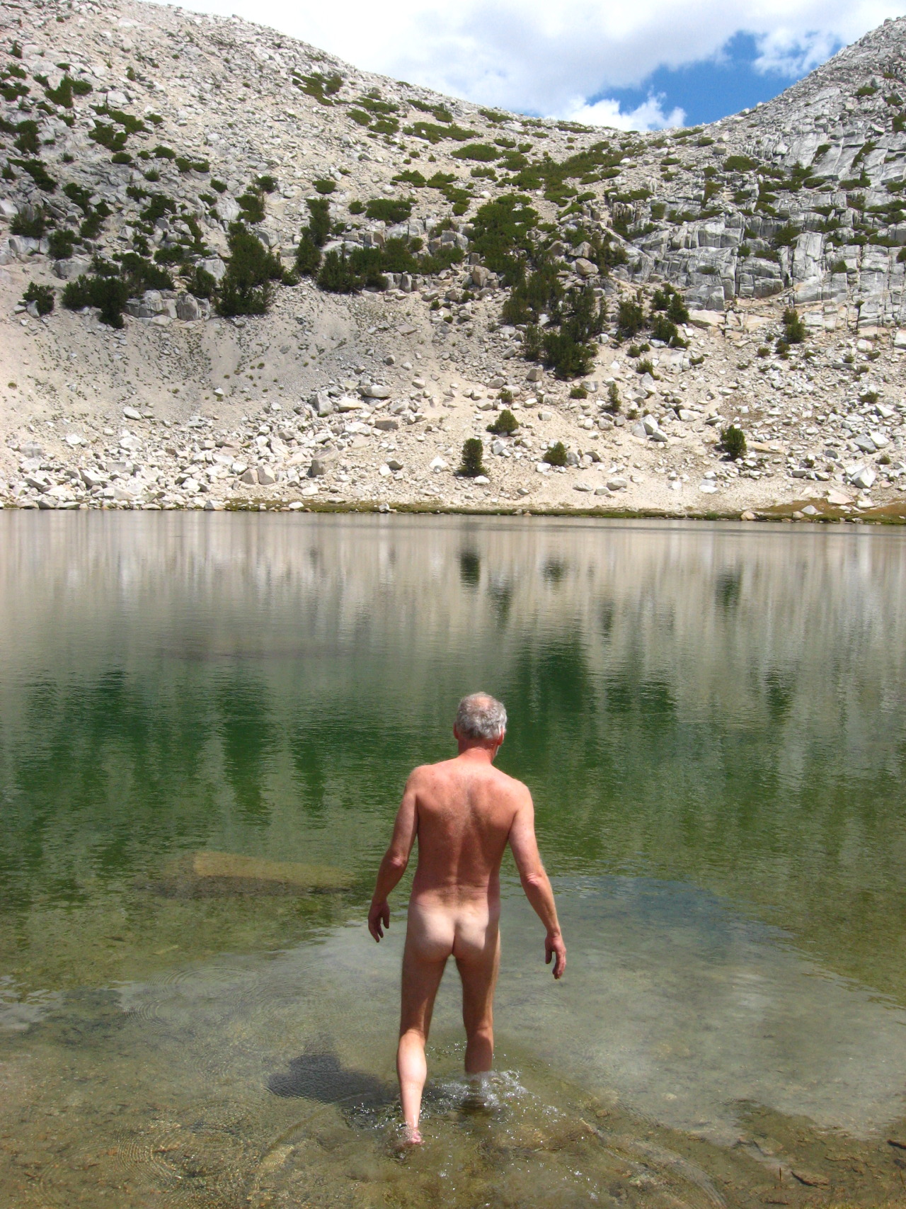 publicnudists:  Trail Lake, near Mono Pass, John Muir Wilderness, Sierra Nevada,