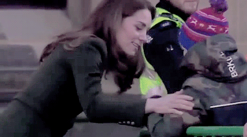 theroyalsandi:The Duchess of Cambridge embraced a young boy, Josh, in the crowd during royal visit i