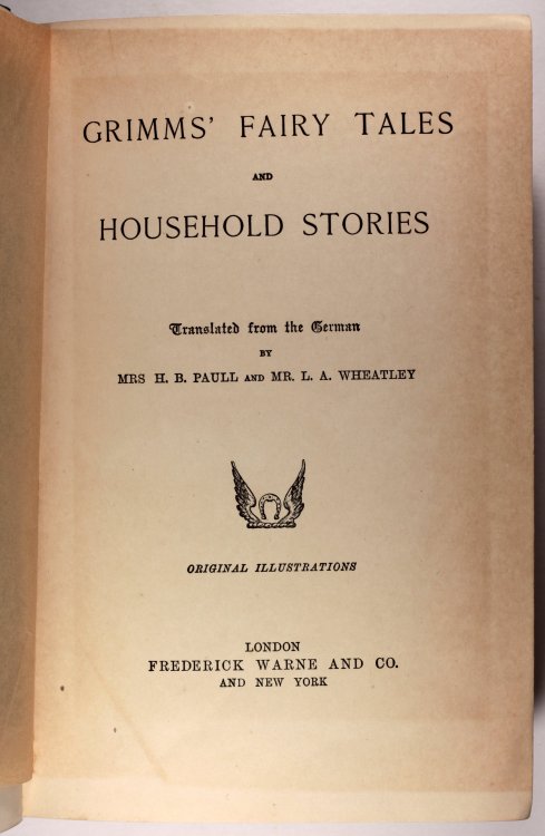 michaelmoonsbookshop: Grimm’s Fairy Tales  Victorian Edition c1890