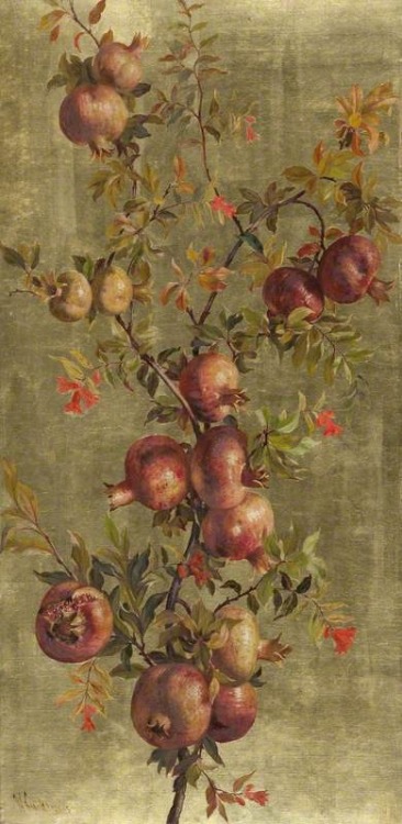oldpaintings:  Pomegranates, 1882 and Lemons, 1898(?) by William Hughes (English, 1842–1901) 