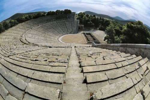 shiningjasmin:shiningjasmin Greek theater of Epidaurus. Greece. 360 BC. The theater was built by the