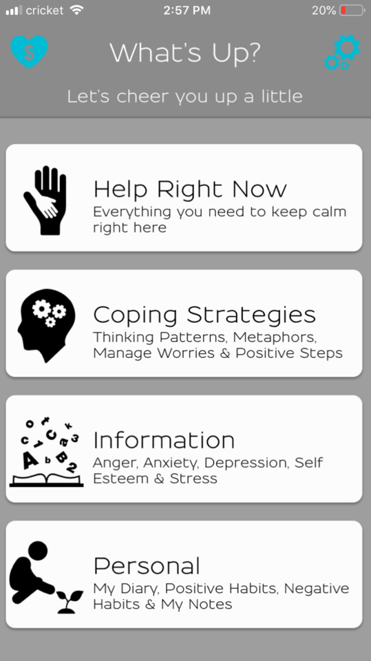 Mental Health App Recommendation: Whats Up?