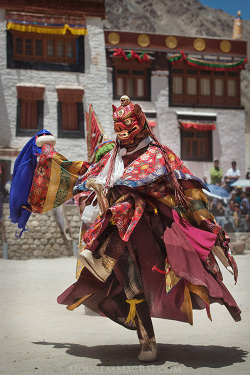 Masked monk performs during the annual festival at Shachukul Monastery in Ladakh, India ©Dougla