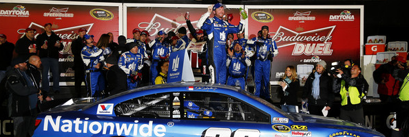nascarphotograph: → Dale Earnhardt Jr., the Budweiser Duel 1 Winner - Daytona (february/2015)