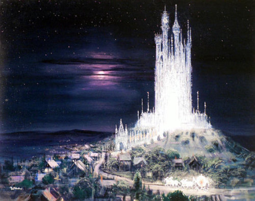 heckyeahdisneymerch:Cinderella ‘Glass Castle’ original print! Absolutely stunning!