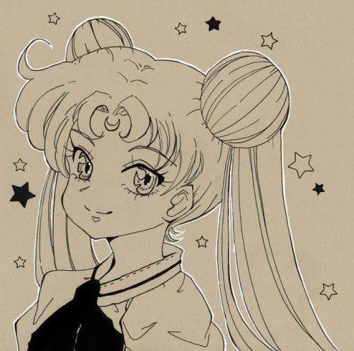 A little doodle of a chibi Usagi.- Materials Used -Clairefontaine Paint On Multi-Techniques Naturel 