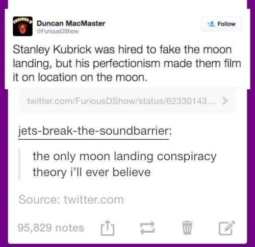 Stanley Kubrick faked the fake moon landing