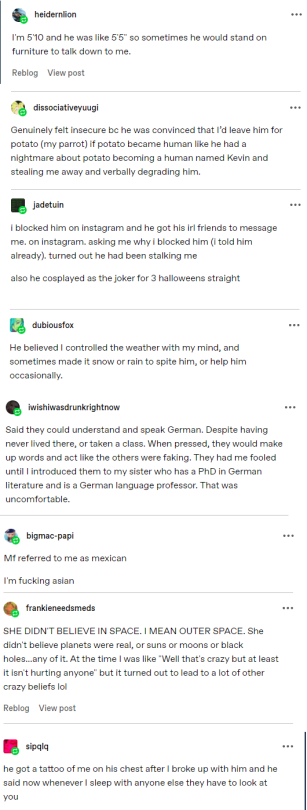 nuka-rockit:headspace-hotel:headspace-hotel:mrspider-deactivated20221213:mrspider-deactivated20221213:okay unrelated but what was the funniest red flag in ur worst relationshipthe whiplash of these notesReading the notes like I feel so sorry for all of