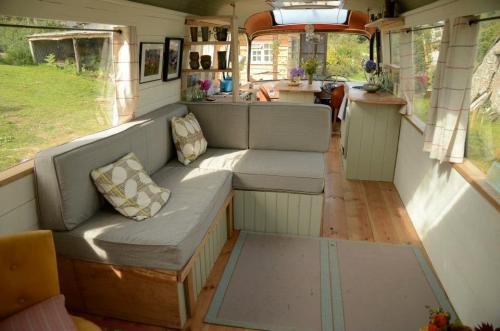 busmagicbus:The Majestic Bus has a beautiful wooden floor, painted pine boarding and a well thought-