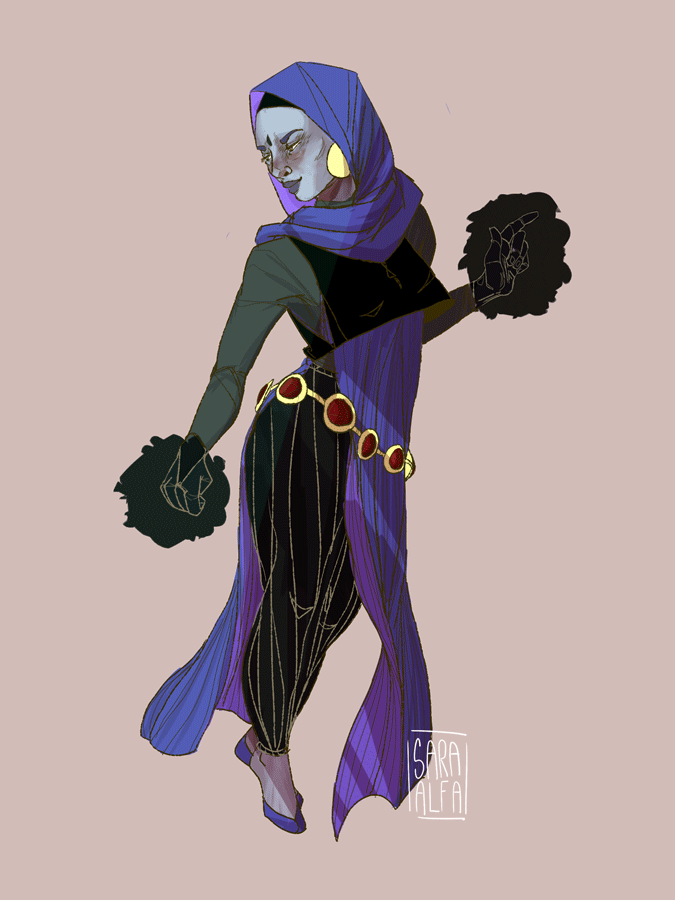 wardengrey:  Raven redesign, motivated by @wakaju and their amazing redesign . I