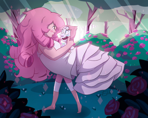 shadsie: For @letyepetyelepetye‘s birthday! <3 – Pearl and Rose try fusion again!
