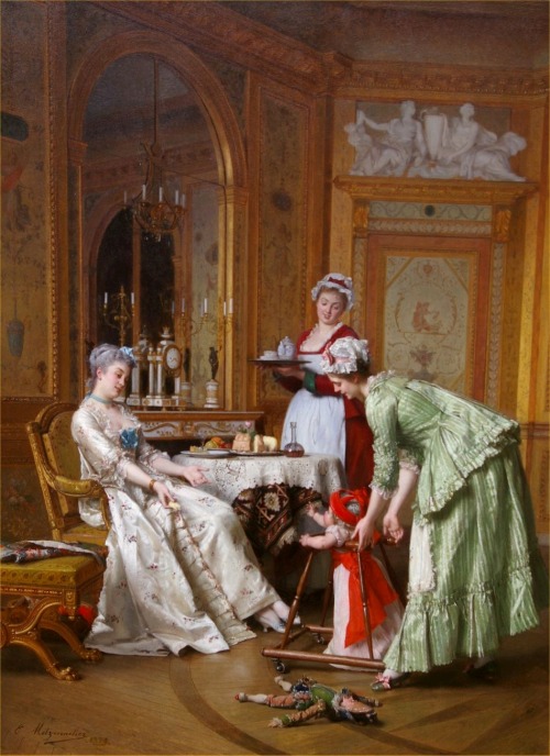 spoutziki-art:Emile-Pierre Metzmacher - Her First Steps, 1878