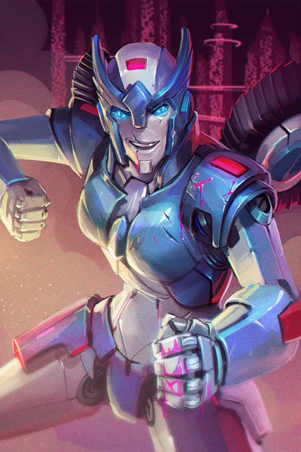 larrydraws:  Quick Chromia paintin I did over livestream. She’s so badass *A* 