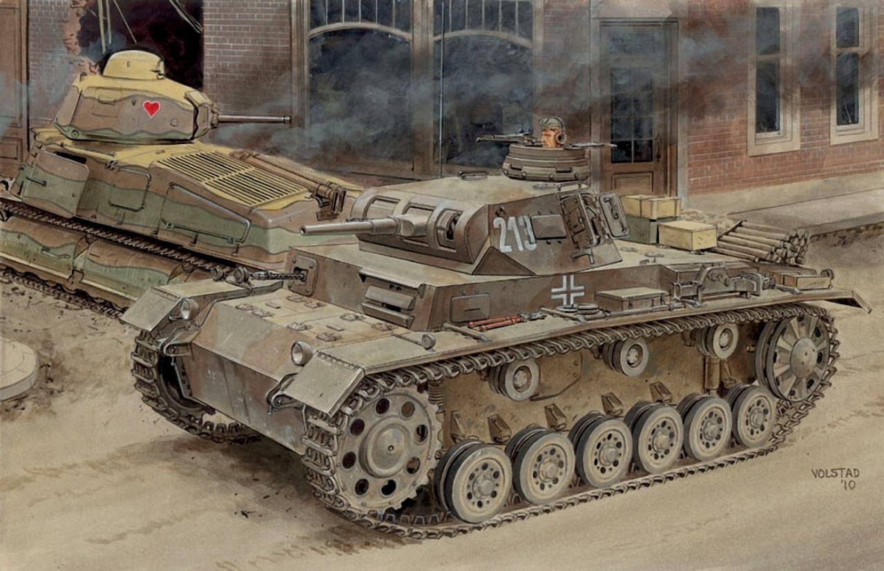 1940 Francia Panzer III y Somua - Ron Volstad