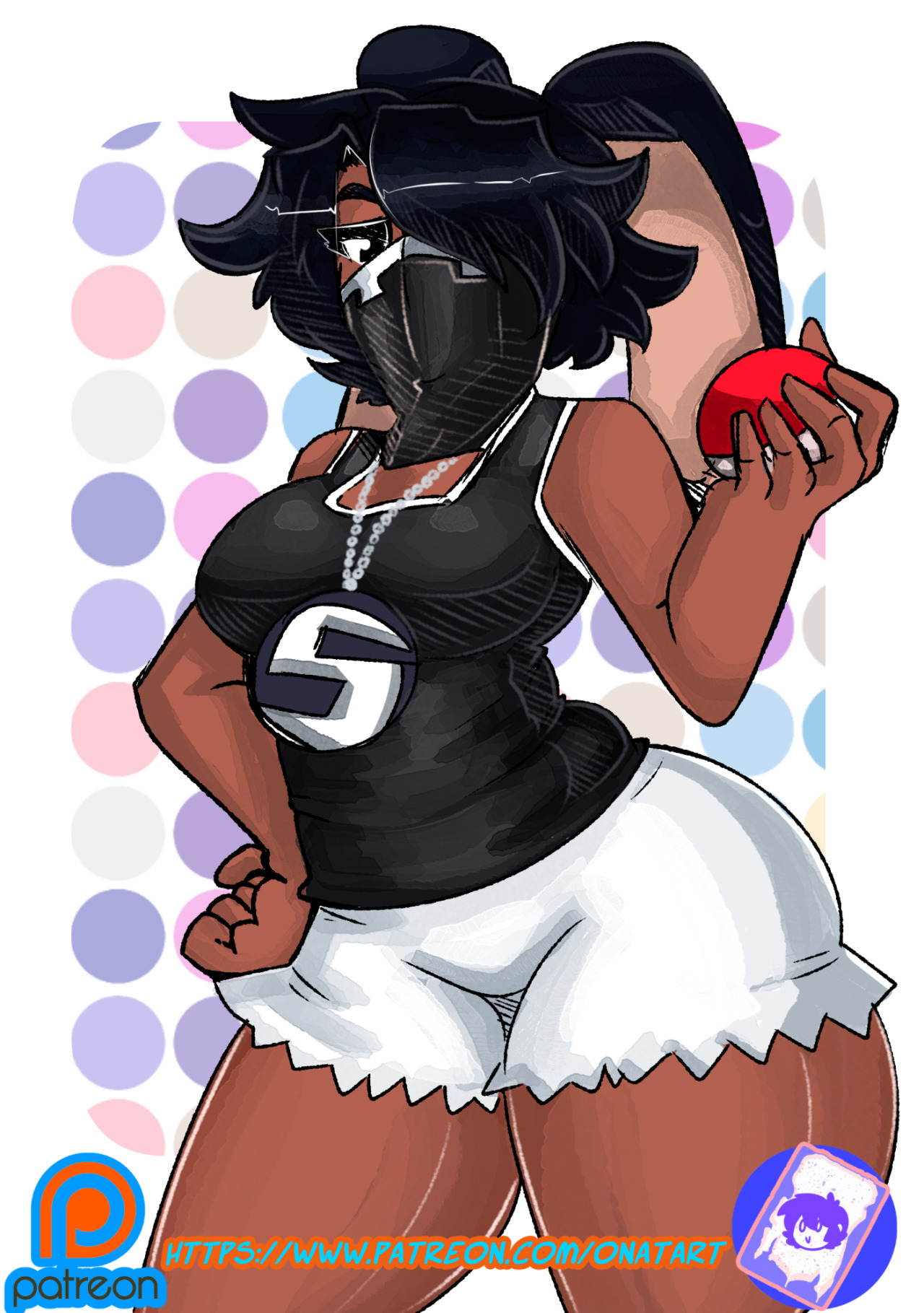 These are Patreon’s Badge Request.-OC bunny girl dress as Team skull girl grunt-OC