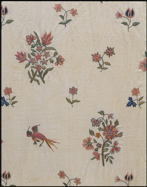 tabodesign:Dress fabric, most likely made in India before being tailored in England, ca. 1740-1760