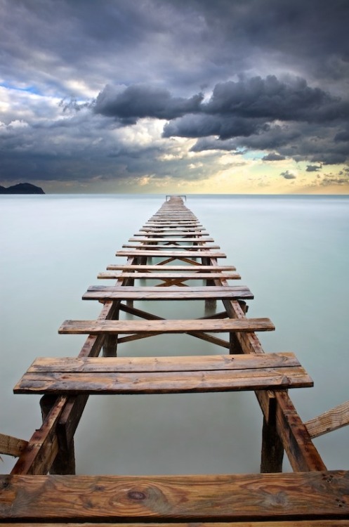 travelingcolors:  Jetty on Playa de Muro, adult photos