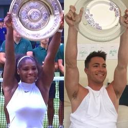 coltonhaynesofficial:  I am so happy right now!!! Congrats @serenawilliams !!! WE WON WIMBLEDON!!! Lol. The ball boys behind me are so happy for you too!!!:) I legit cried I am so proud of you, you are such a beautiful light &amp; you deserve the world.