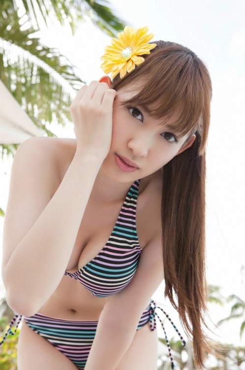 In Japan the bikini is an accepted working uniform for gravure models.