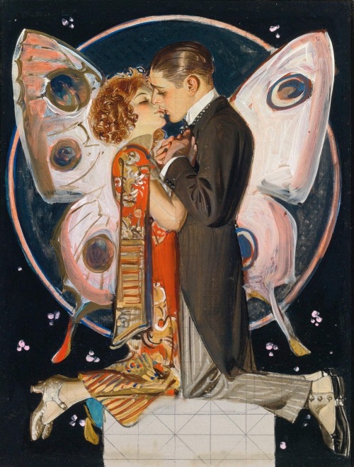 peaceinthestorm: Joseph Christian Leyendecker (1874-1951, German/American) ~ Study for Butterfl