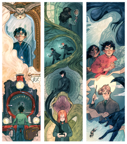 batcii: a set if hp bookmarks i’ll have for melbourne supanova next weekend! one (1) boy for each book 