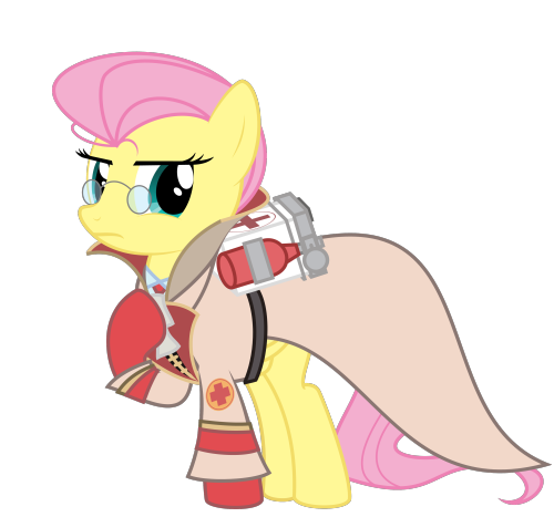 Porn photo avastindy:  Fluttershy as Medic from Team