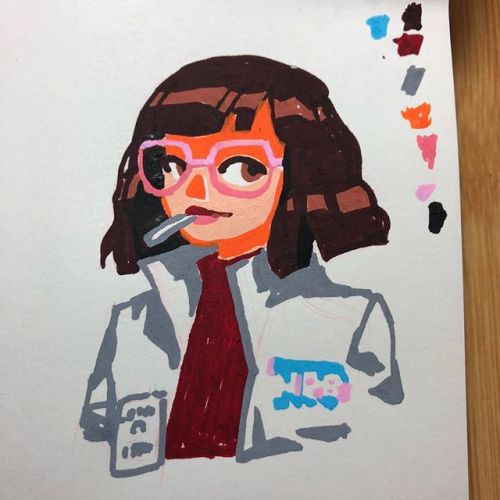 Posca sketch of Dr. Azumi from the Netflix series Maniac. #posca