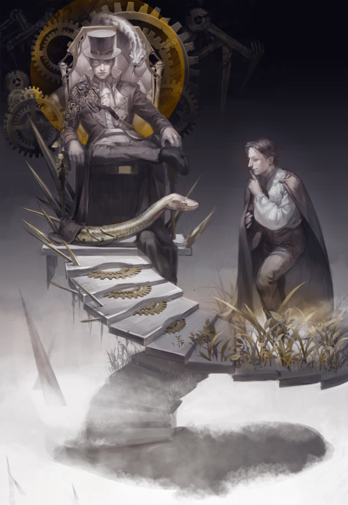 luminary1412:  “He heals the brokenhearted.He binds their wounds.He is love. He finds those forgotten.Those who’ve been abused.He is love. He knows your name.”  Demi god!Erik who was lonely and hidden found by Cupid!Charles www 