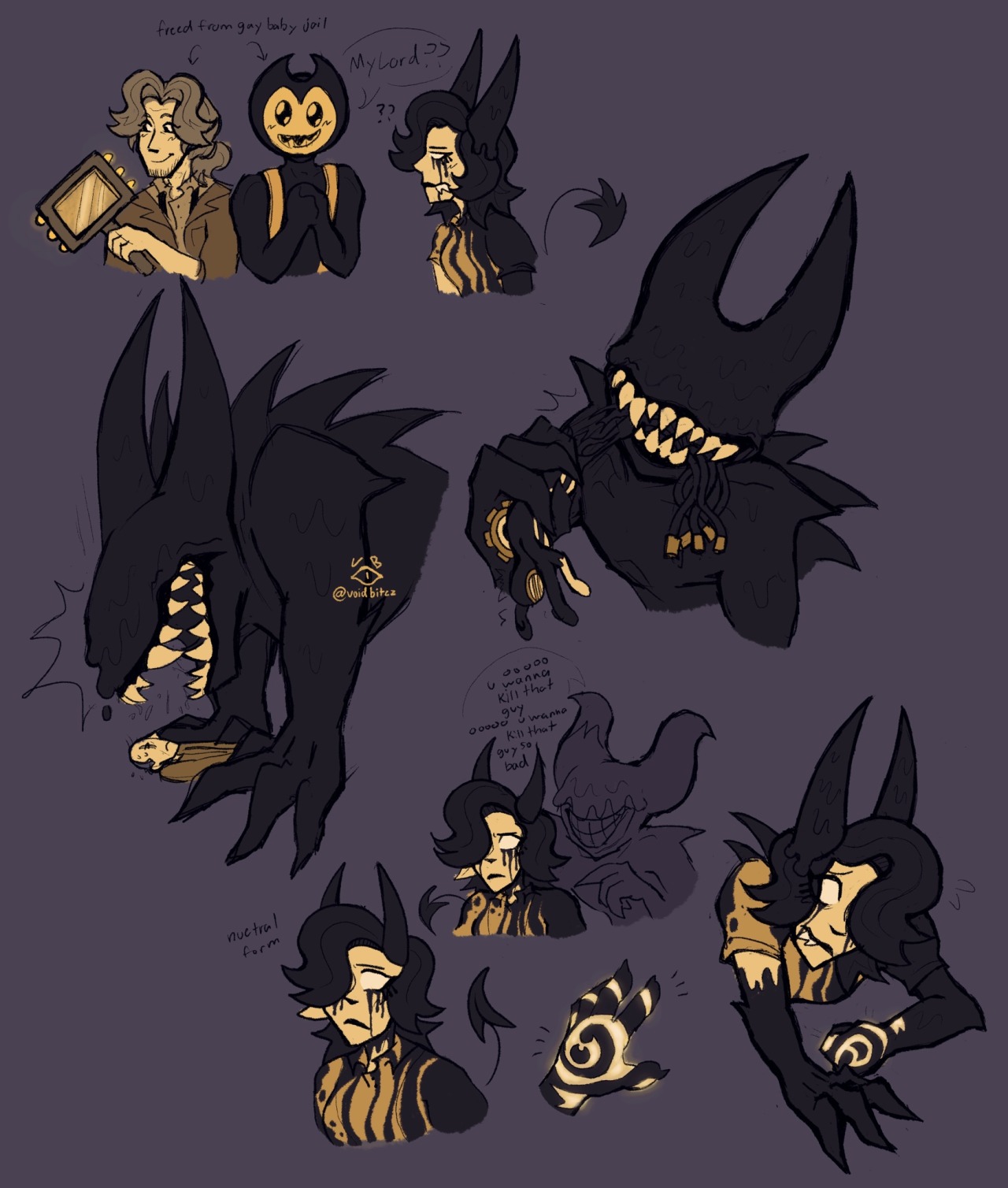 Bendy And The Ink Machine: Ink bendy by SpaceLizardWarrior -- Fur