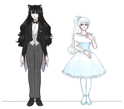 (click for full view) reference for am!au older blake and weiss&rsquo;s party attire (●´∀｀●) 
